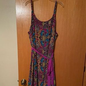 Lane Bryant Spaghetti Strap Dress. Paisley print. Plus Size